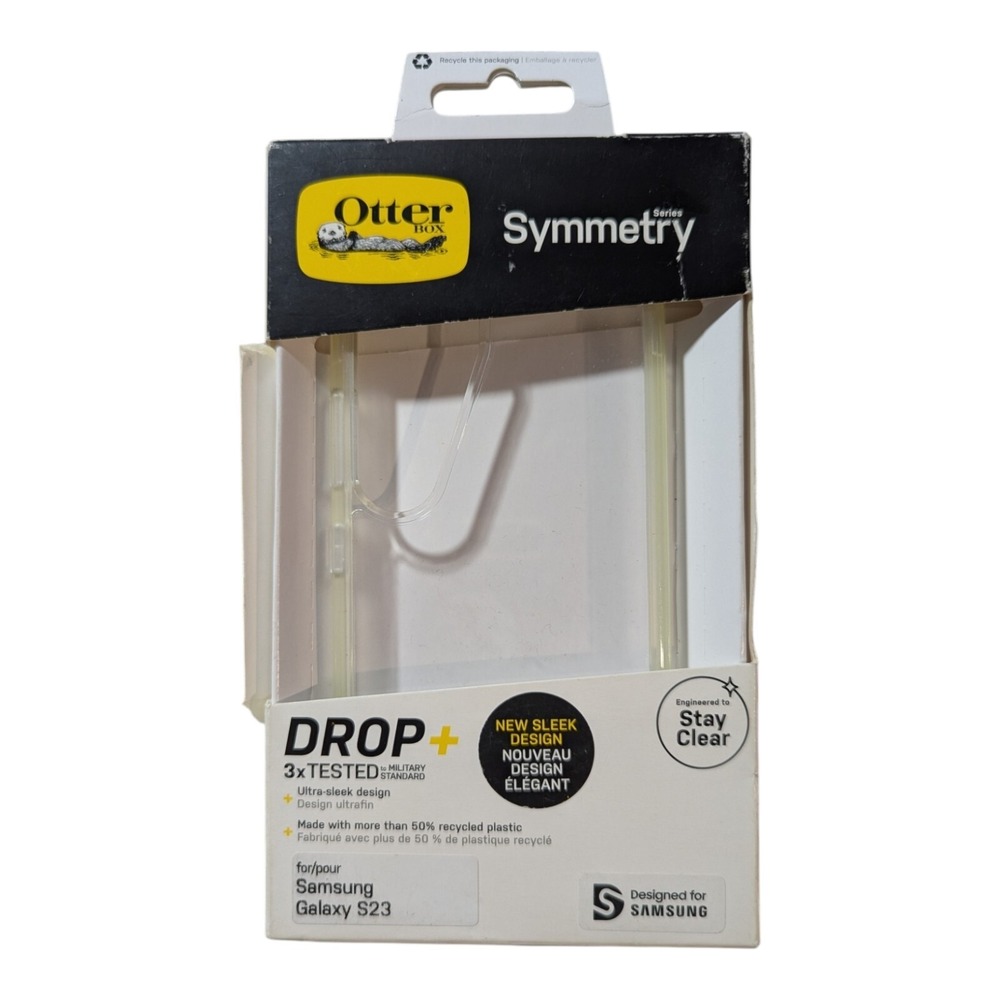 i4. Otterbox Symmetry Drop+ Case for Samsung‎ Galaxy S23 - Clear